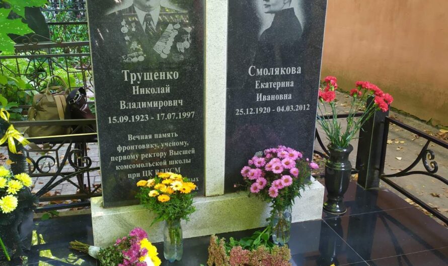Память о первом ректоре ВКШ при ЦК ВЛКСМ ТРУЩЕНКО Н.В.